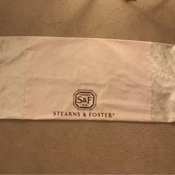 Stearns & Foster Cream Suede Paisley Roped Trim Luxury 58”Body Pillow Sham - Picture 3 of 11